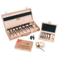 Super Forstner Bit Kits in a Wooden Box, 7 Pieces, Steel OSI Industrial Sales
