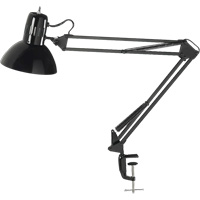 Swing Arm Clamp-On Desk Lamps, 100 W, Incandescent, C-Clamp, Black OSI Industrial Sales