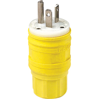 Wetguard Watertight Straight Blade Plug, Plastic, 20 A, 250 V OSI Industrial Sales