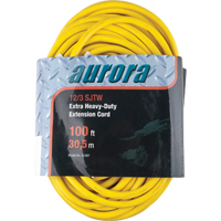 Vinyl Extension Cord, Outdoor, SJTW, 12/3 AWG, 15 A, 100' OSI Industrial Sales