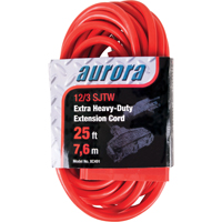 Vinyl Extension Cord, Outdoor, SJTW, 12/3 AWG, 15 A, 3 Outlet(s), 25' OSI Industrial Sales