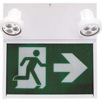 Running Man Exit Sign, LED, Battery Operated/Hardwired, 12" L x 12 1/2" W, Pictogram OSI Industrial Sales