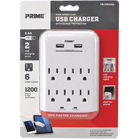 Prime&reg; USB Charger with Surge Protector OSI Industrial Sales