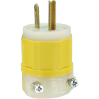 Industrial Grade Straight-Blade Plug, Impact Modified Nylon, 15 A, 125 V OSI Industrial Sales