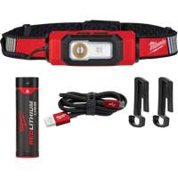 Lampe USB pour casque de s&eacute;curit&eacute; Beacon, DEL, 600 lumens, 2 hres de fonctionnement, piles Rechargeable OSI Industrial Sales