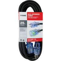 All-Rubber Extension Cord, Outdoor, SJOOW, 14/3 AWG, 15 A, 25' OSI Industrial Sales