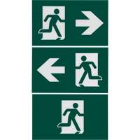 Running Man Sign with Security Lights, LED, Battery Operated/Hardwired, 12-1/10" L x 11" W, Pictogram OSI Industrial Sales
