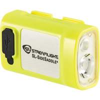 SL-SIDESADDLE&reg; USB Hardhat & Helmet Light, LED, 350/320/400 Lumens, 6.25/7/5 Hrs. Run Time, Rechargeable Batteries OSI Industrial Sales