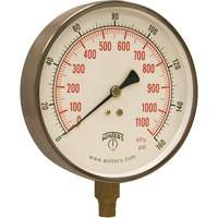 Contractor Pressure Gauge, 4-1/2" , 0 - 160 psi, Bottom Mount, Analogue OSI Industrial Sales